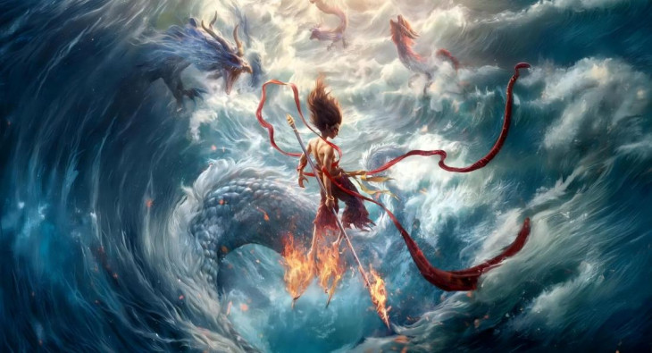 Нэчжа побеждает Царя драконов